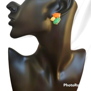 3/$30 VTG Acrylic Gemstone Cluster Kidcore Post Earrings
